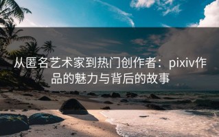 从匿名艺术家到热门创作者：pixiv作品的魅力与背后的故事