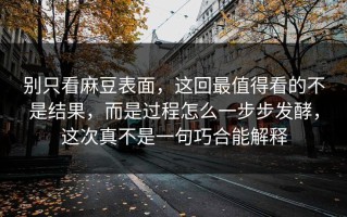 别只看麻豆表面，这回最值得看的不是结果，而是过程怎么一步步发酵，这次真不是一句巧合能解释