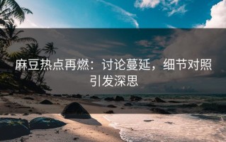 麻豆热点再燃：讨论蔓延，细节对照引发深思
