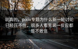 说真的，pixiv专题为什么新一轮讨论已经压不住，很多人看完第一反应都是不敢信