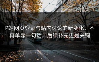 P站网页登录与站内讨论的新变化：不再单靠一句话，后续补充更是关键