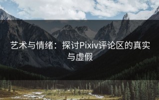 艺术与情绪：探讨Pixiv评论区的真实与虚假