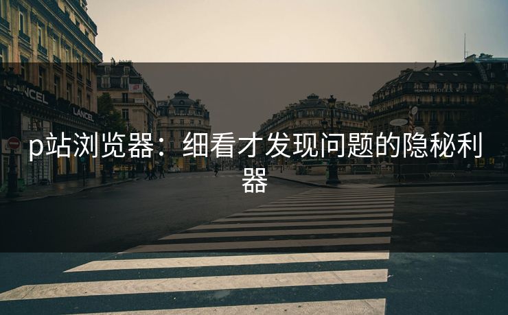 p站浏览器：细看才发现问题的隐秘利器-第1张图片-p站搬运工影视网 | p站网页版推荐站