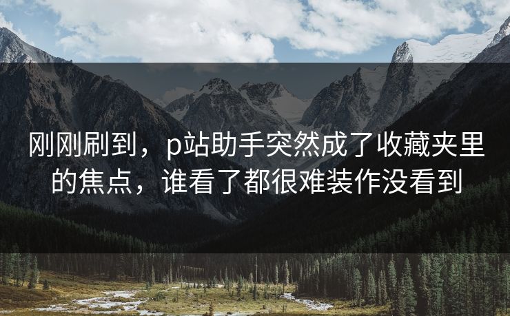 刚刚刷到，p站助手突然成了收藏夹里的焦点，谁看了都很难装作没看到-第1张图片-p站搬运工影视网 | p站网页版推荐站