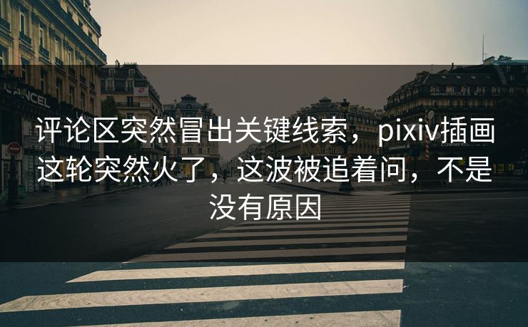 评论区突然冒出关键线索，pixiv插画这轮突然火了，这波被追着问，不是没有原因-第1张图片-p站搬运工影视网 | p站网页版推荐站