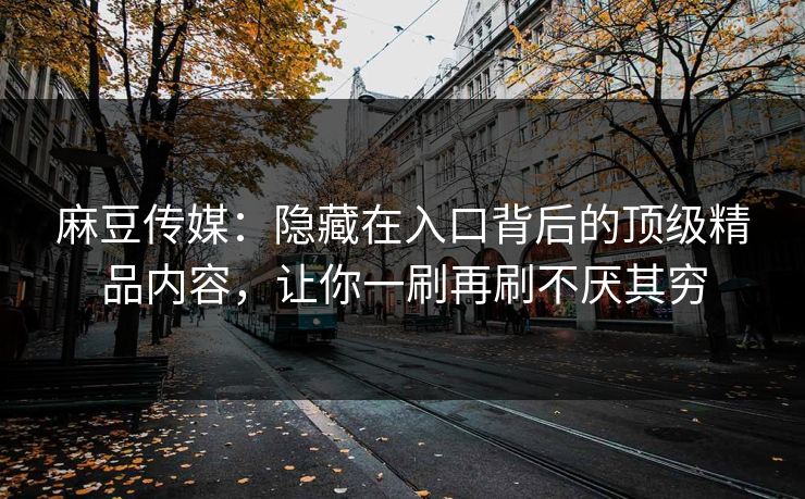 麻豆传媒：隐藏在入口背后的顶级精品内容，让你一刷再刷不厌其穷-第1张图片-p站搬运工影视网 | p站网页版推荐站